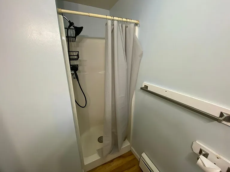 shower with double headed shower head