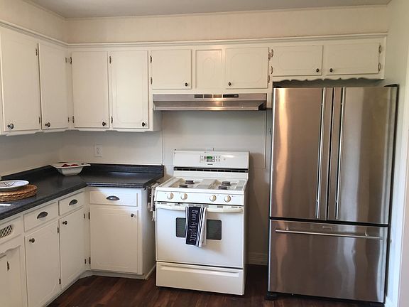 New countertop. Stainless refrigerator and dishwasher