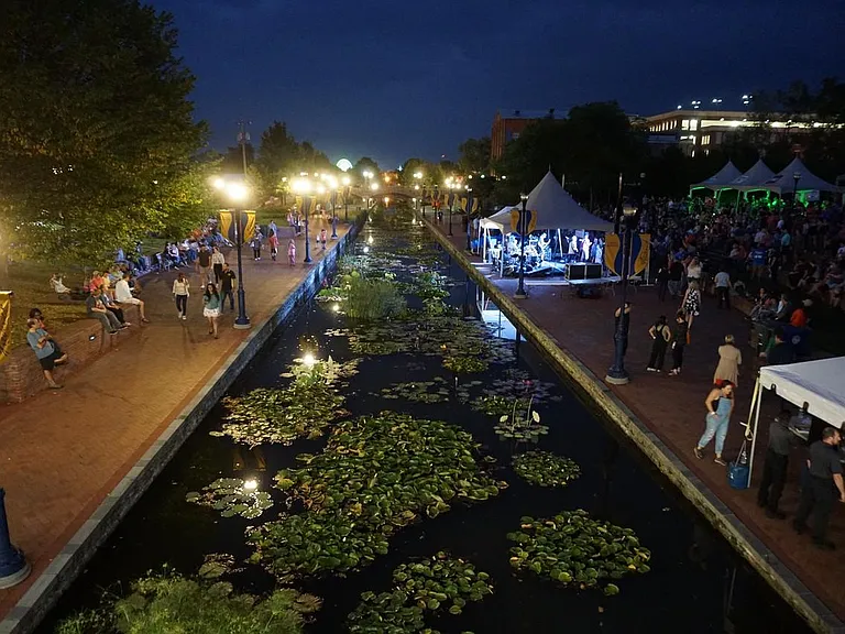 Carroll Creek, just a few steps away.
