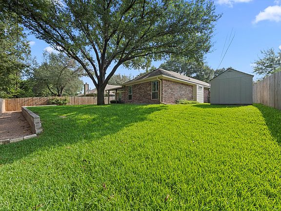 A private, fenced-in backyard is ideal for children and pets