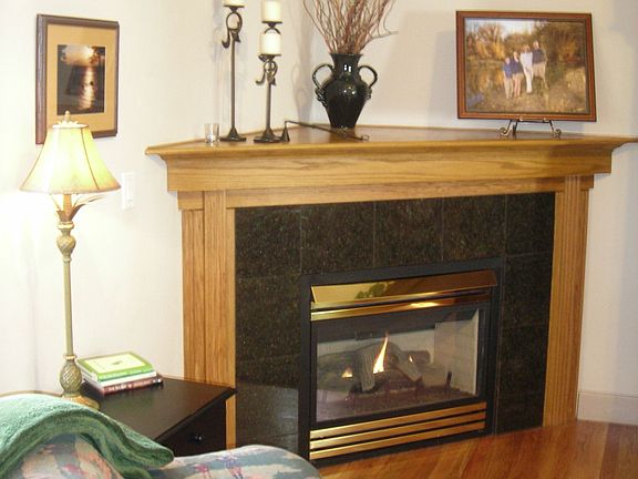 Gas fireplace in great room