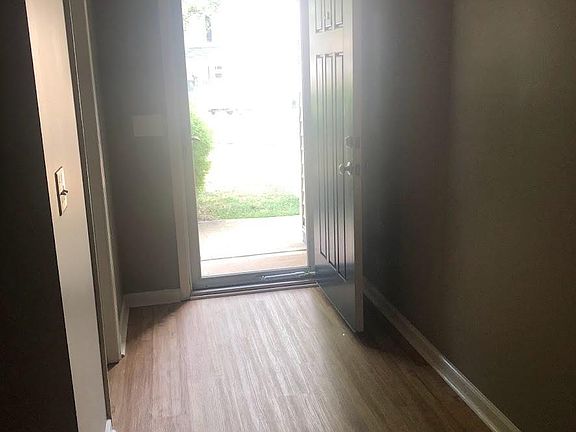 Entry hall looking out storm door