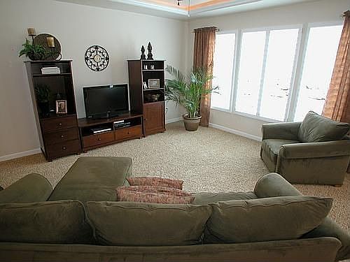 Living room off kitchen