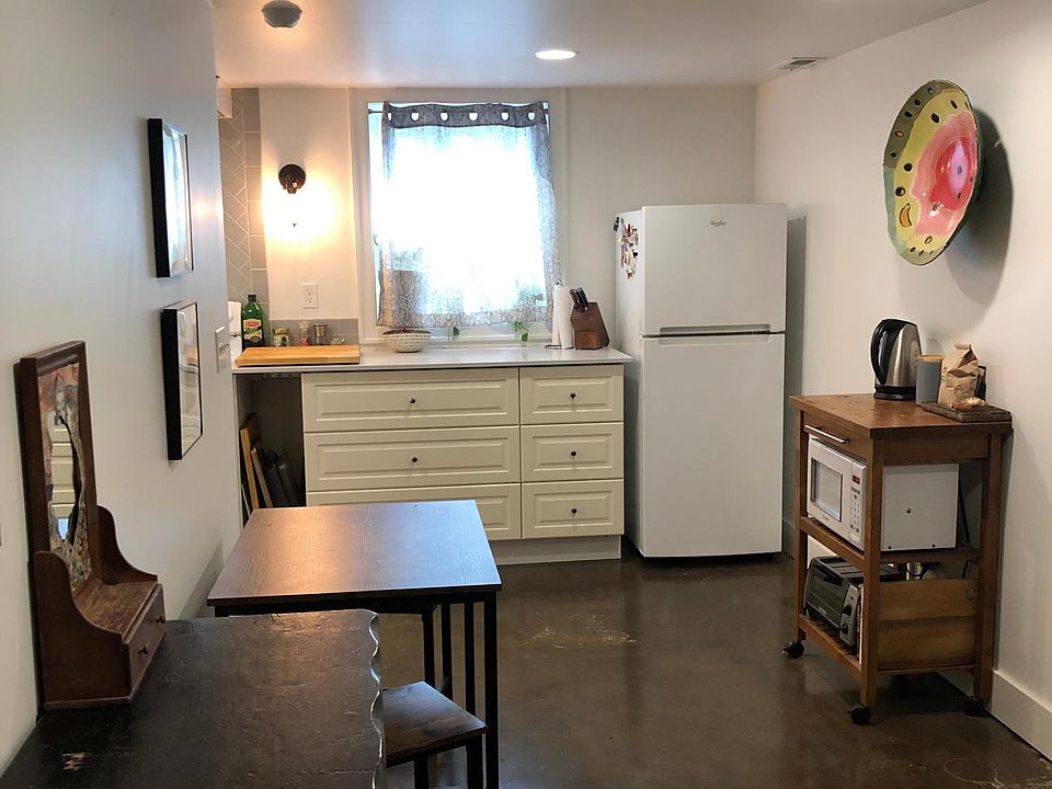 fridge is apartment/European size in order to fit down the stairs. Everyone has found it to be plenty big enough thus far.