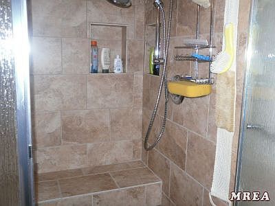 Walk in tile shower