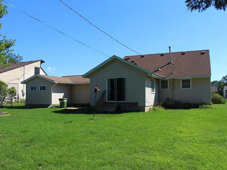 View of the back of the house. You can see on the left the a