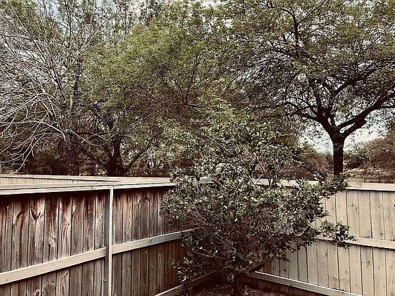 Small private backyard