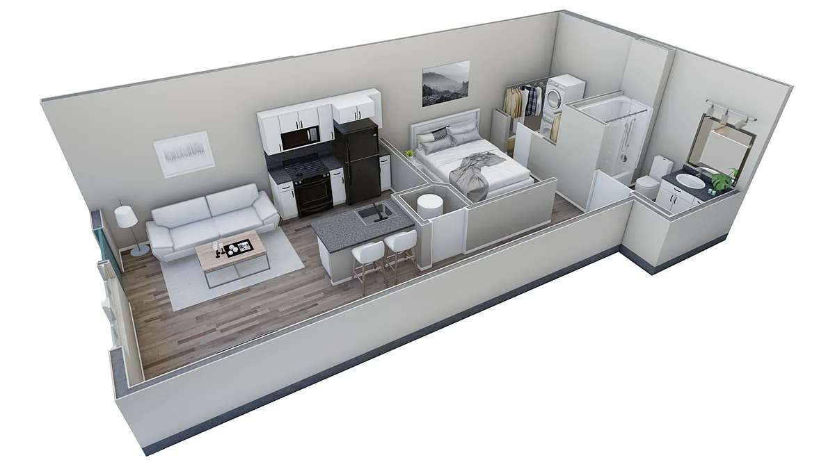 Floor plan Studio Horizon Courtyard