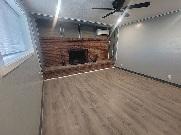 Living room with fireplace