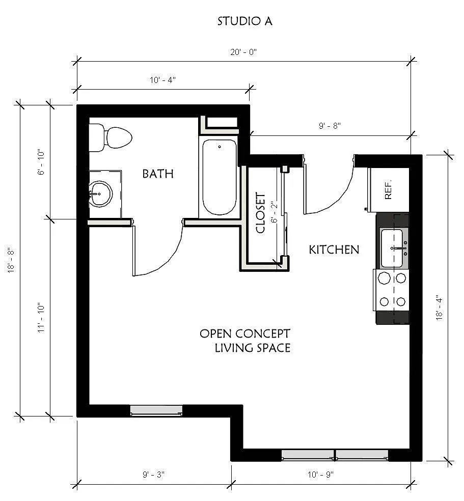 Floor plan Studio