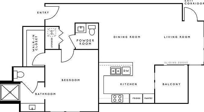 A1 floor plan Ascent at Campus Life