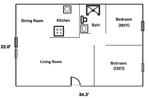 Floor plan 907 Nabors Drive
