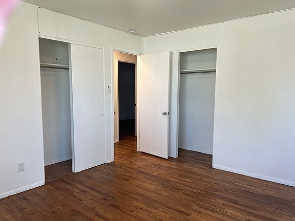 Primary bedroom with double closets