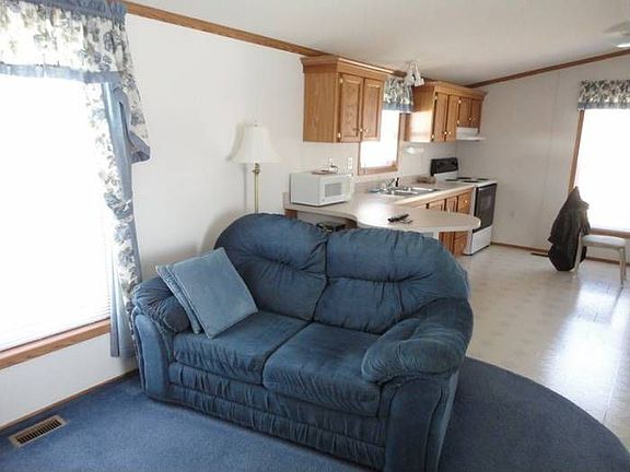 Kitchen in background