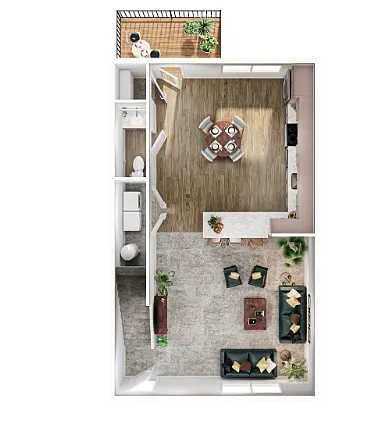 Floor plan 2X2 5TH BTB