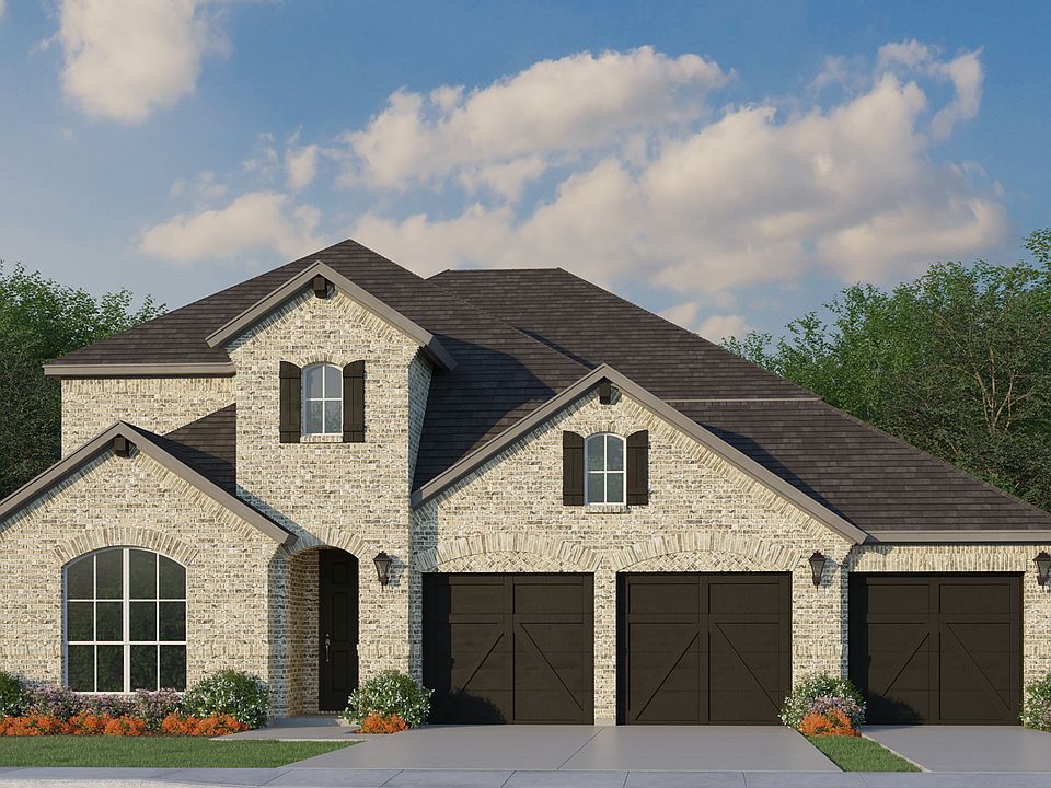 Plan 1534 Elevation A 3 Car Garage