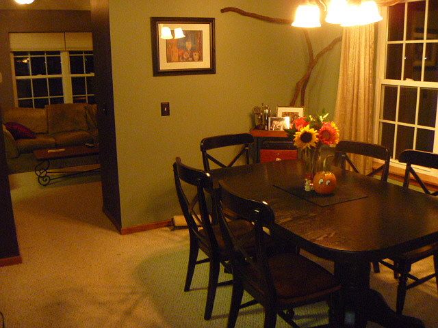 Dining just off the kitchen