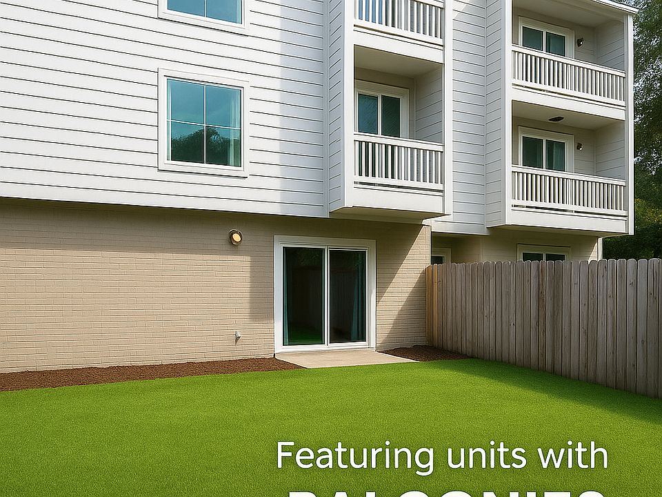 Enjoy outdoor living_upper floors offer private balconies, while lower levels feature spacious patios