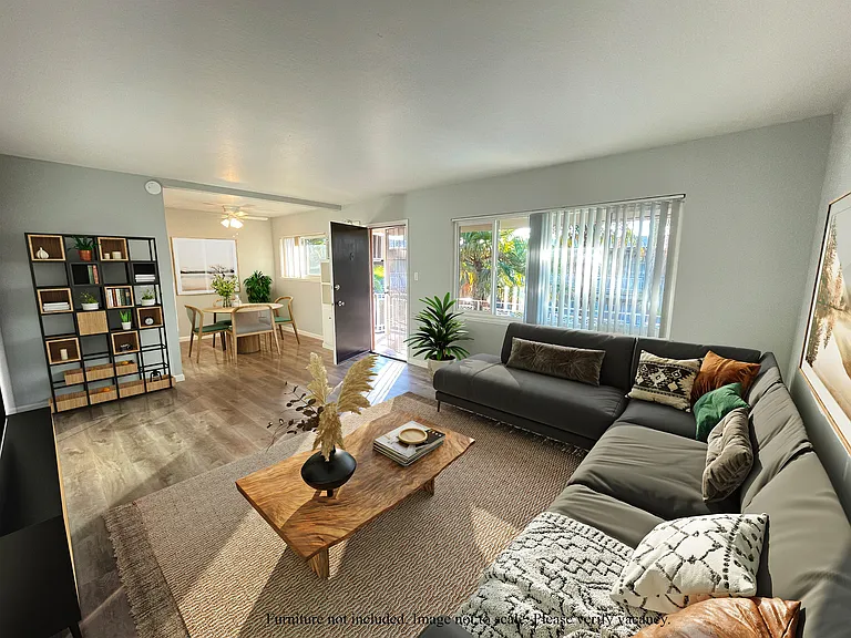 Staged Living Room- One Bedroom/One Bathroom
