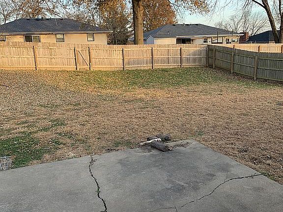 Privacy fenced in yard 