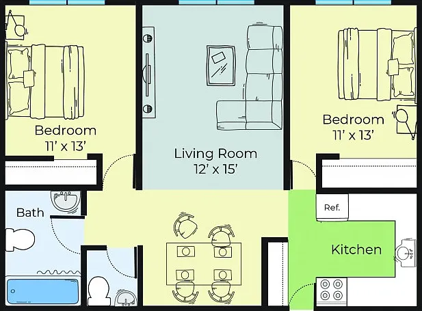 2 Bedroom 1.5 Bath 2 Bedroom 1.5 Bath
