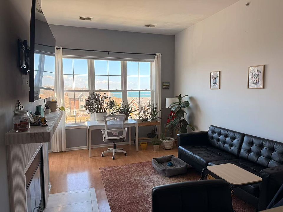 Living Room with Lake Michigan View