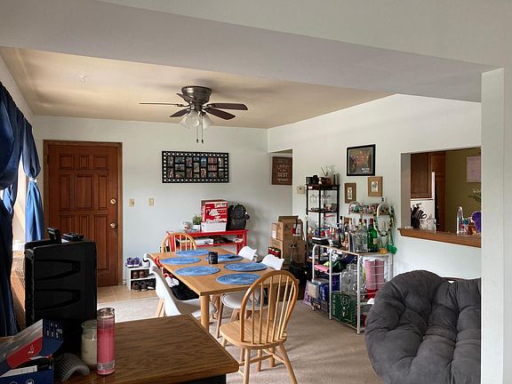 View from the living room into the dining room.