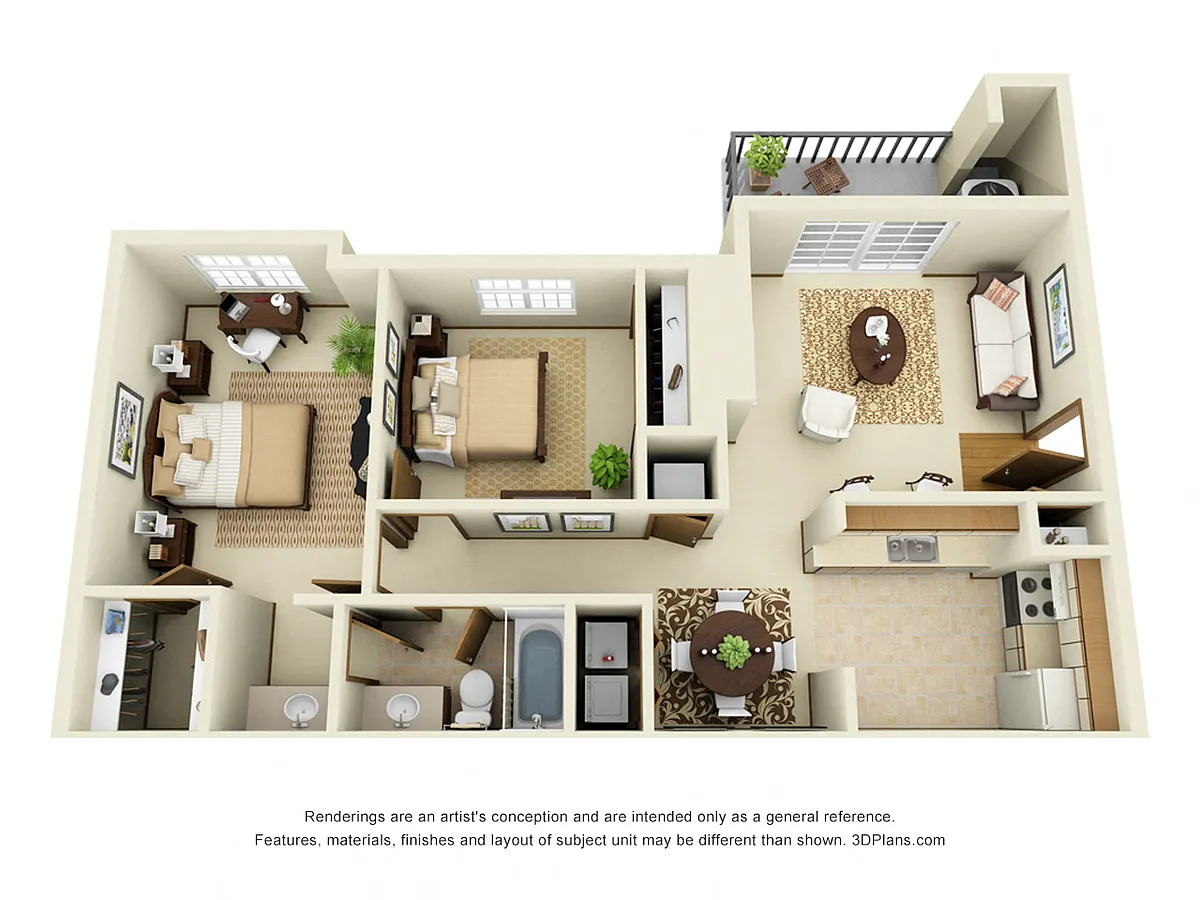 Floor plan Two Bedroom A