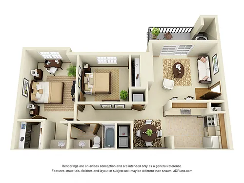 Floor plan Two Bedroom A