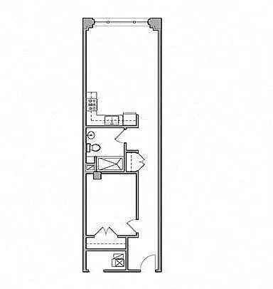 Floor plan TORI - 1 Bed 1 Bath 5,7,8-S