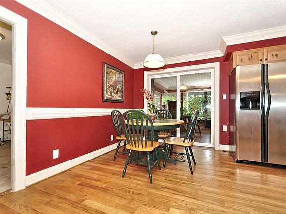 Dining area open to kitchen.