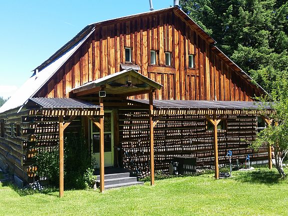 West face (rear) of house