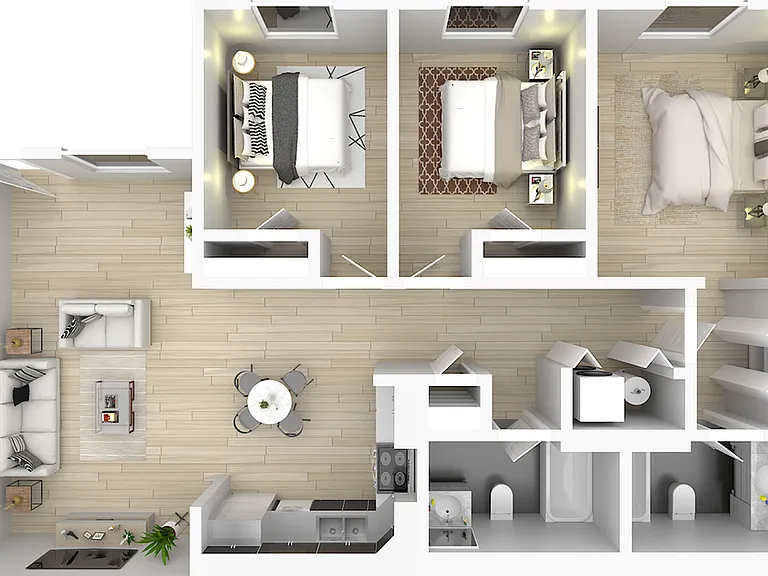 3 Bedroom Floorplan 3 Bedroom Floorplan