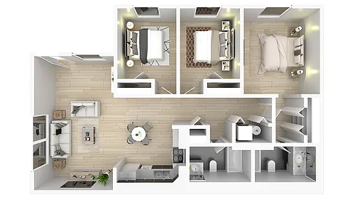 Floor plan 3 Bedroom 2 Bathroom - The Juniper