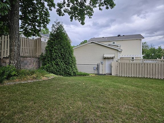 View from fenced backyard