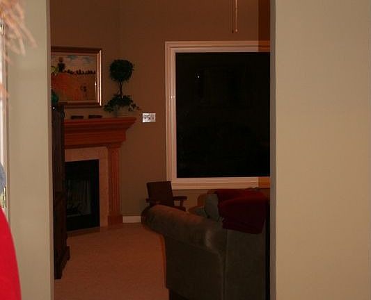 into living room from front door