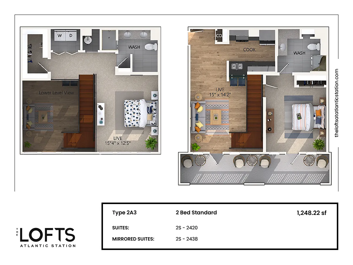 Floor plan 2A3 - 2 Bed Standard