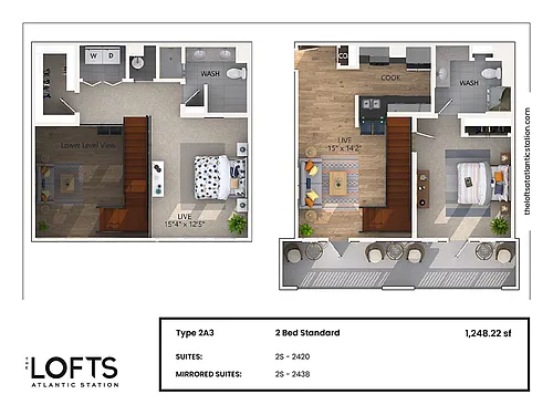 Floor plan 2A3 - 2 Bed Standard