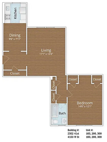 Floor plan One Bedroom