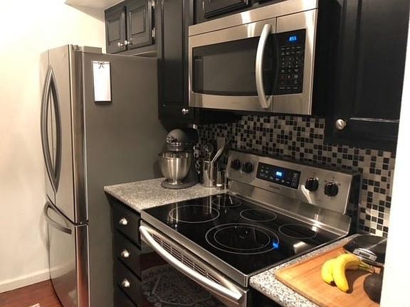 Kitchen with all new stainless steel appliances