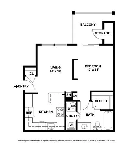 Floor plan A1A Powderhorn