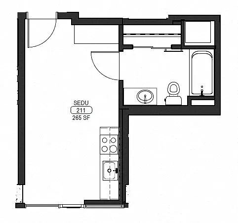 Floor plan Studio B