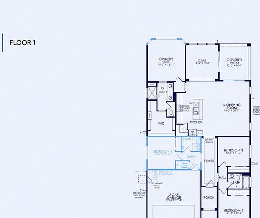 Tifton Walk Floor Plan, Quick Move-In Home, Floor 1