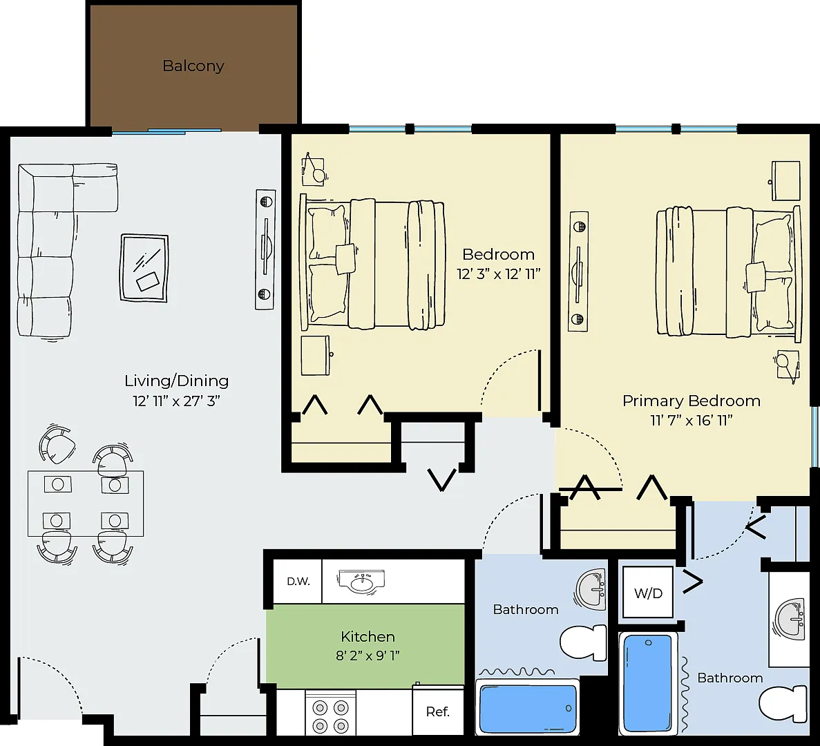 Floor plan Two Bedroom F
