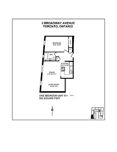 Floor plan 1 Bedroom 1 Bed 1 Bath 5
