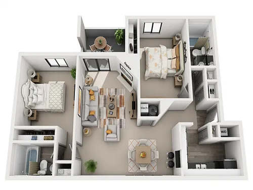 Floor plan 2BR 2BA