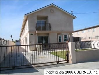 Front of townhome complex