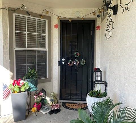 Main entrance with security gate