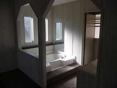 From Master Bedroom door to Roman Tub