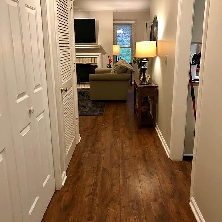 ENTRY HALL LAUNDRY ON LEFT, STORAGE AND KITCHEN ON RIGHT.